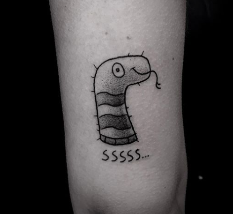 Shockers Tattoo & Piercing - Shockers_ink #germantattooers#balingen  #zollernalb #badenwürttemberg #blackandgreytattoo #comictattoo  #dosentelefon #karikatur #crazy #tattoos #funnytattoo